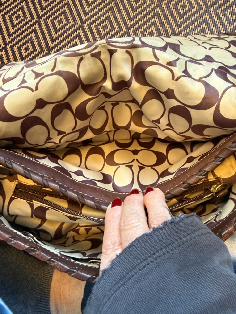 Vintage Y2K coach vachetta whipstitch ergo belted flap 11226 - Picture 12 of 14